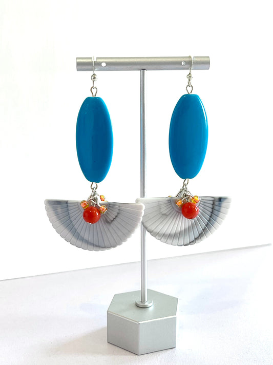 Marble Fanfare Earrings - marjorieblume