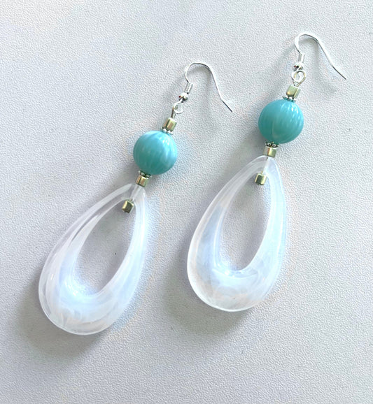 Stacy-Aqua Earrings - marjorieblume