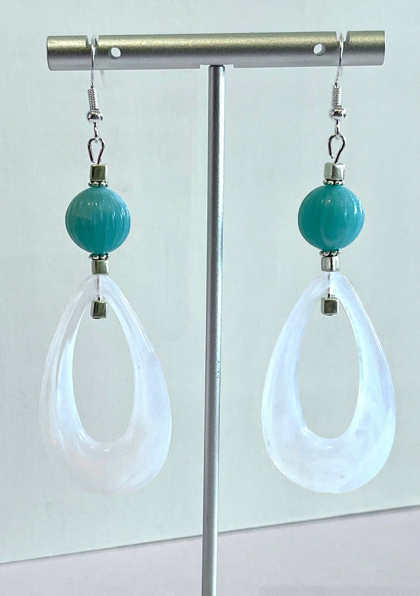 Stacy-Aqua Earrings - marjorieblume
