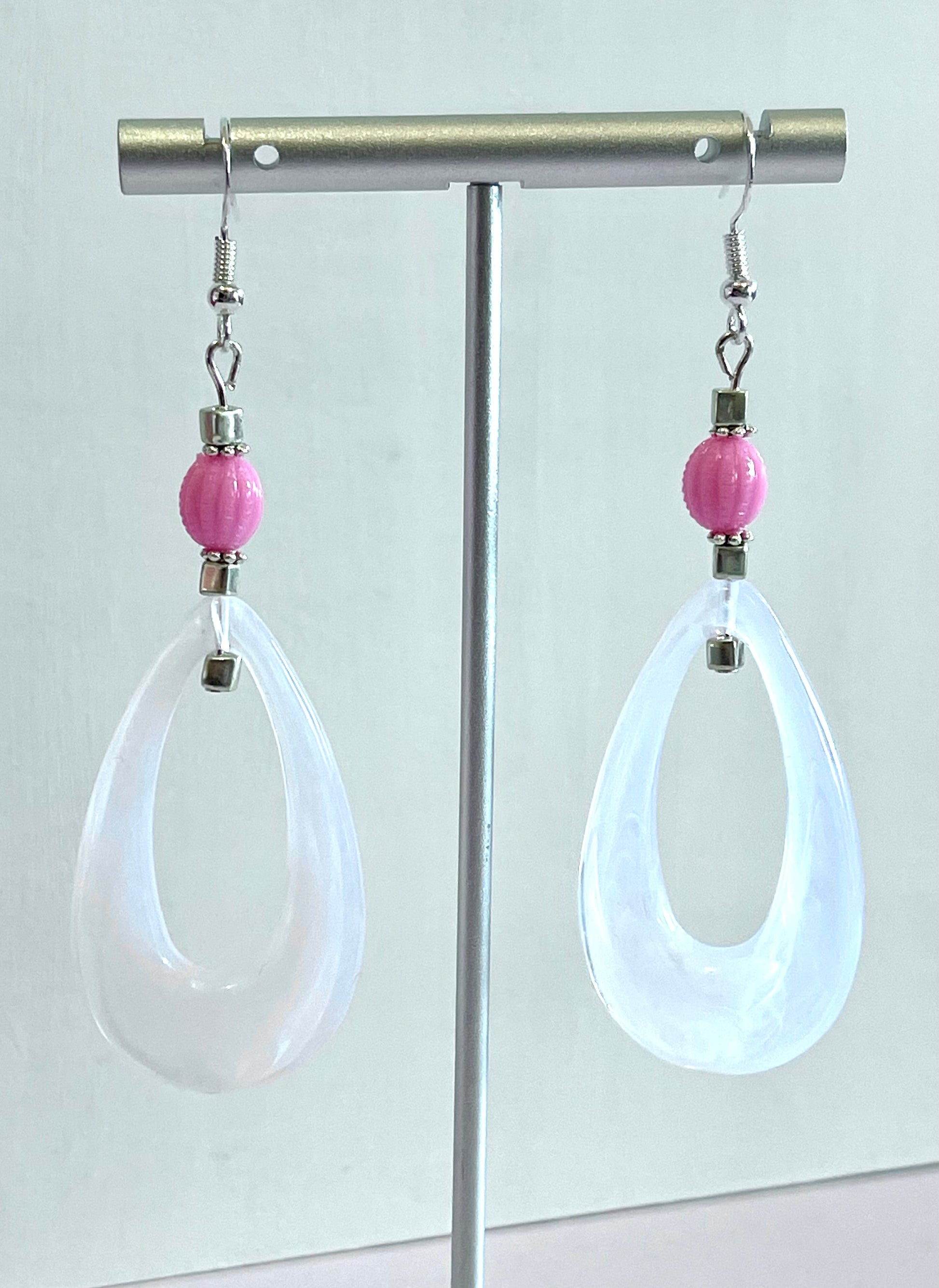 Stacy-Pink Earrings - marjorieblume