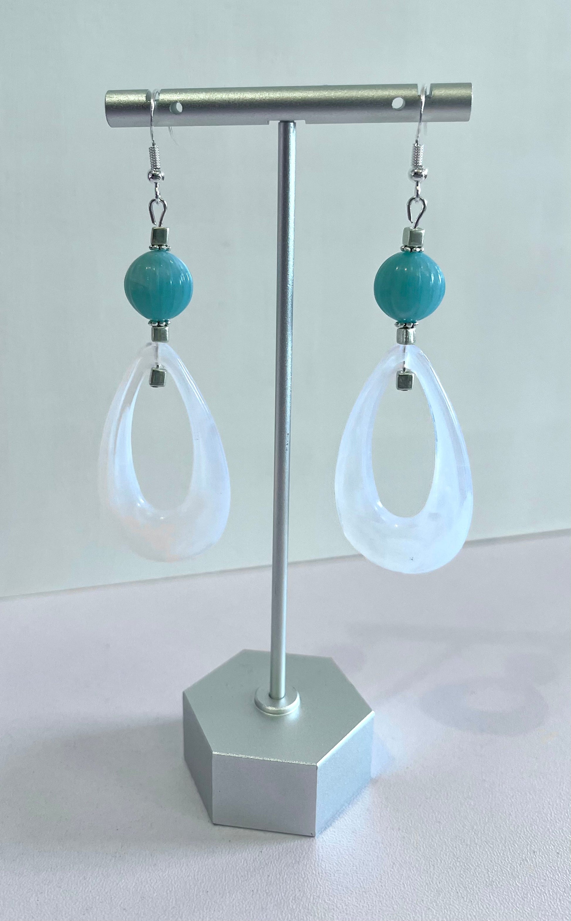 Stacy-Aqua Earrings - marjorieblume