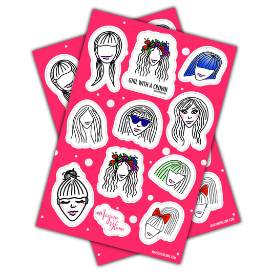 Girls Sticker Sheets - marjorieblume